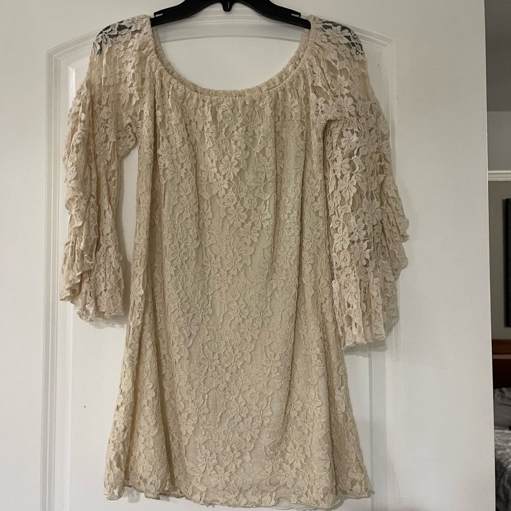 Lace lined dress